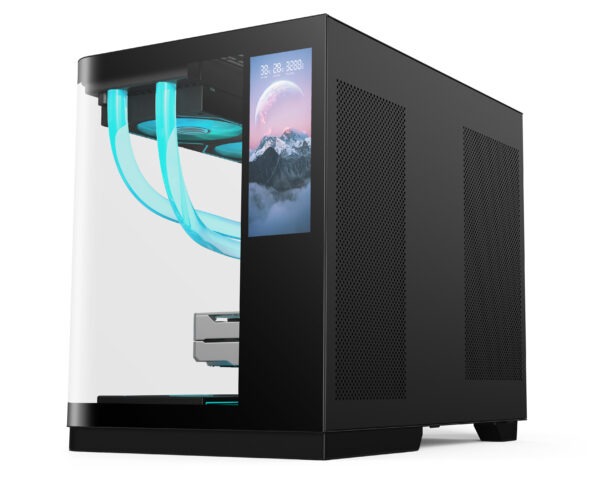 SOEYI V332R Curved Tempered Glass 6'' Lcd Display Screen Gaming Pc Case