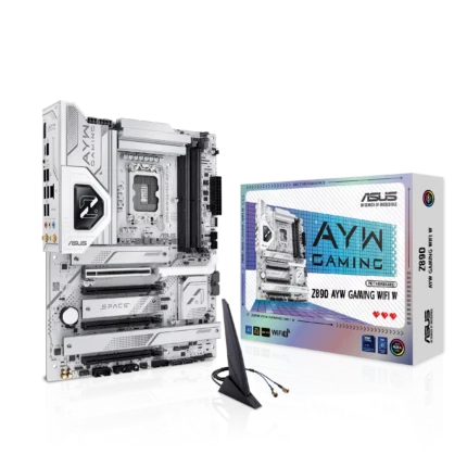 ASUS Z890 AYW Gaming WiFi W Intel Core Ultra LGA 1851 ATX White Motherboard