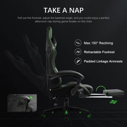 Razer Ergonomic Gaming Chair Black/Green.