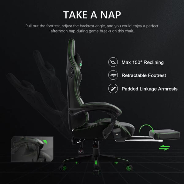 Razer Ergonomic Gaming Chair Black/Green.