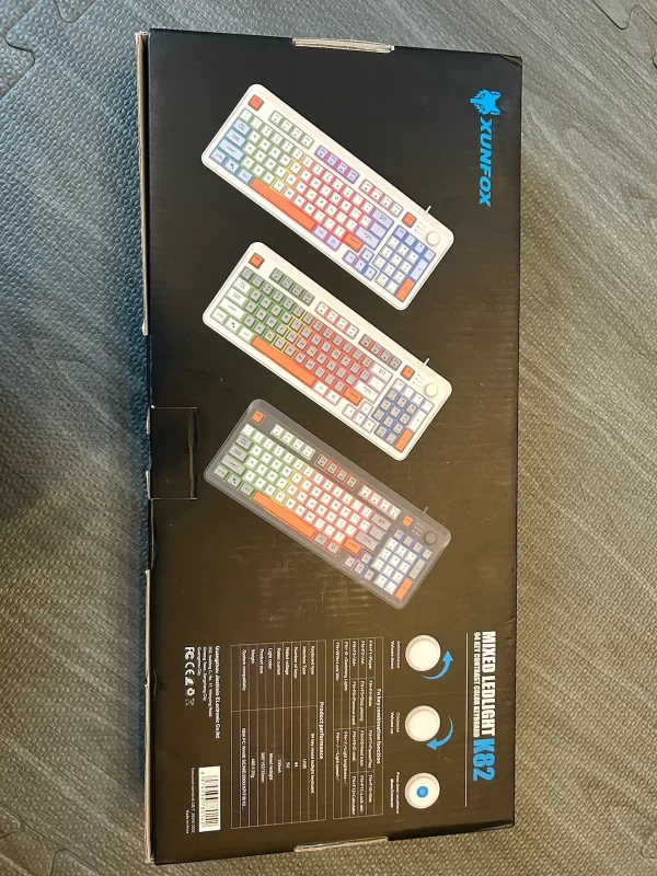 XUNFOX K82 94 Keys RGB USB Wired Gaming Keyboard