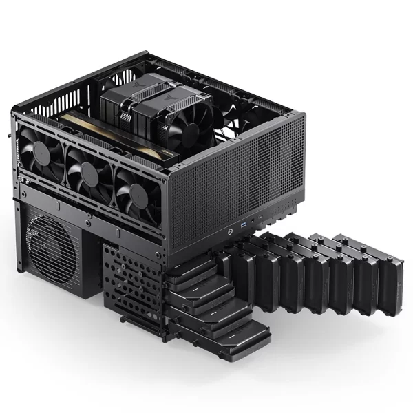 JONSBO N5 NAS, E-ATX,12HDD+4SSD Drive Bay GPU AI SERVER Storage Computer Pc Case