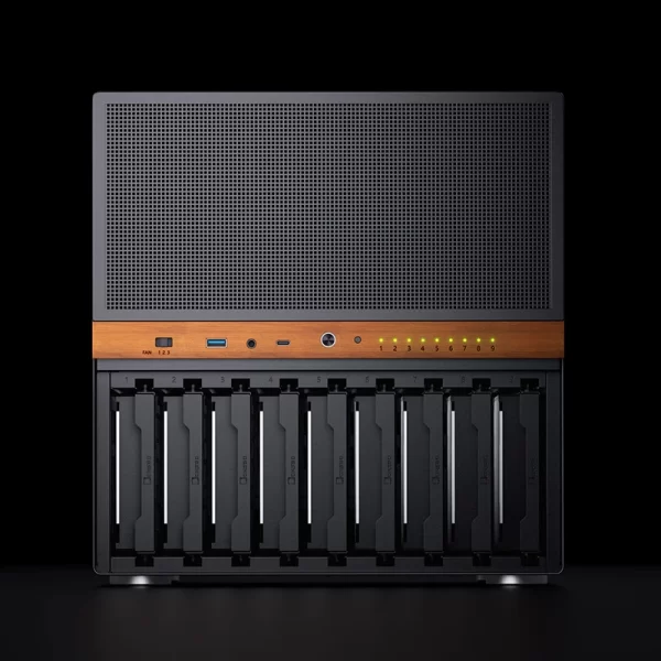 JONSBO N6 NAS Case, Micro ATX PC Case,9HDD/SSD Drive Bay Hot Swap