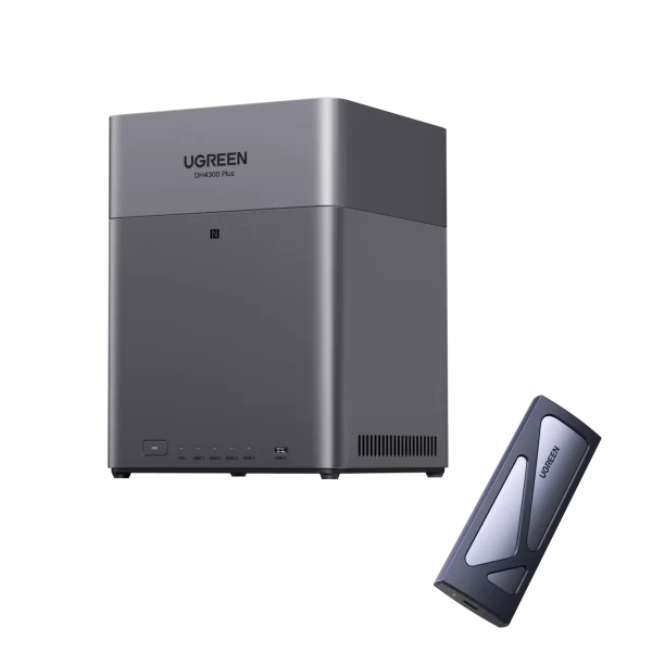 UGREEN NAS DH4300 Plus 4-Bay Desktop NASync, Support Capacity 120TB, Remote Access, AI Photo Album, Beginner Friendly System, 8GB LPDDR4X RAM, 2.5GbE, 4K HDMI, Network Attached Storage(Diskless)