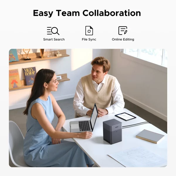 UGREEN NAS DH4300 Plus 4-Bay Desktop NASync, Support Capacity 120TB, Remote Access, AI Photo Album, Beginner Friendly System, 8GB LPDDR4X RAM, 2.5GbE, 4K HDMI, Network Attached Storage(Diskless)