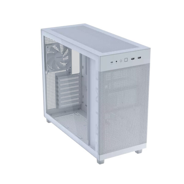 ASUS Prime AP303 Tempered Glass Compact ATX Gaming Case white