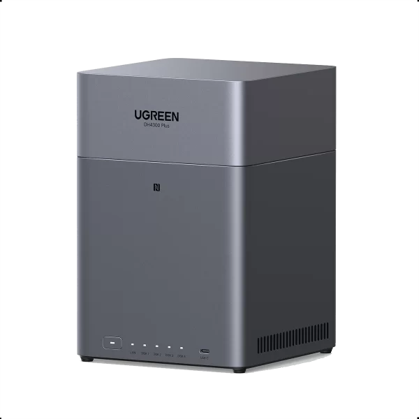 UGREEN NAS DH4300 Plus 4-Bay Desktop NASync, Support Capacity 120TB, Remote Access, AI Photo Album, Beginner Friendly System, 8GB LPDDR4X RAM, 2.5GbE, 4K HDMI, Network Attached Storage(Diskless)