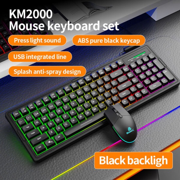 SOREX Km2000 Wired RGB Gaming Keyboard Mouse Combo