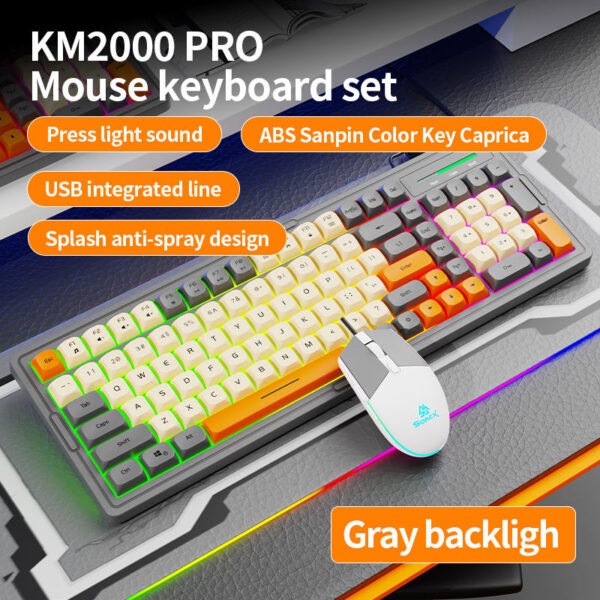SOREX Km2000 Wired RGB Gaming Keyboard Mouse Combo
