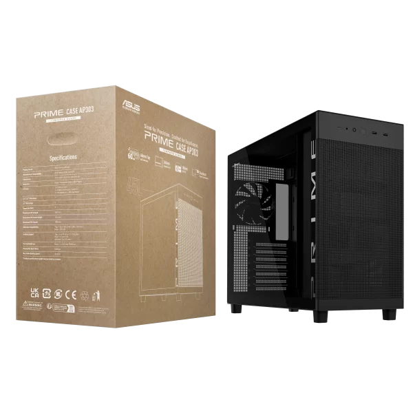 ASUS Prime AP303 Tempered Glass Compact ATX Gaming Case