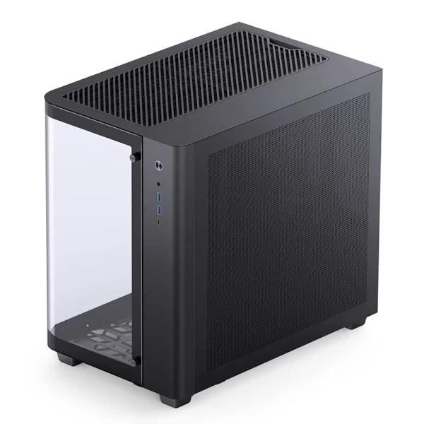 JONSBO TK-3 One-Piece Curved Glass ATX Mid Tower Gaming Pc Case Black