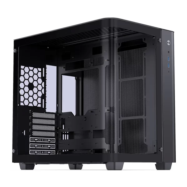 JONSBO TK-3 One-Piece Curved Glass ATX Mid Tower Gaming Pc Case Black