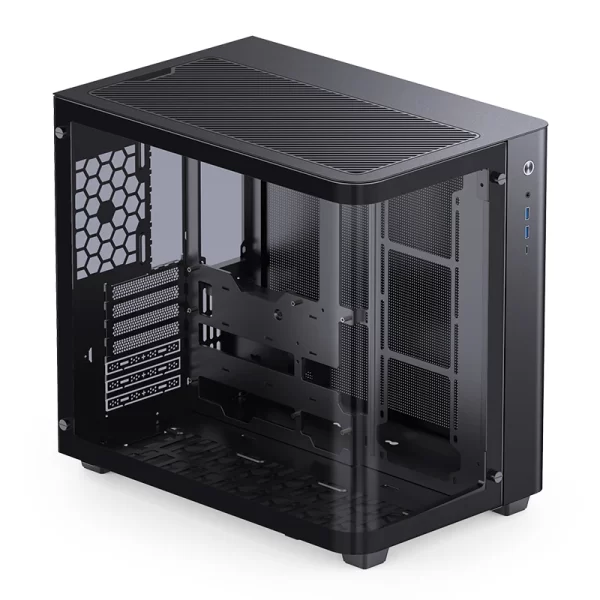 JONSBO TK-3 One-Piece Curved Glass ATX Mid Tower Gaming Pc Case Black