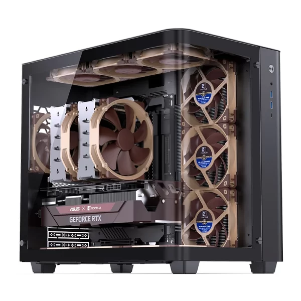 JONSBO TK-3 One-Piece Curved Glass ATX Mid Tower Gaming Pc Case Black