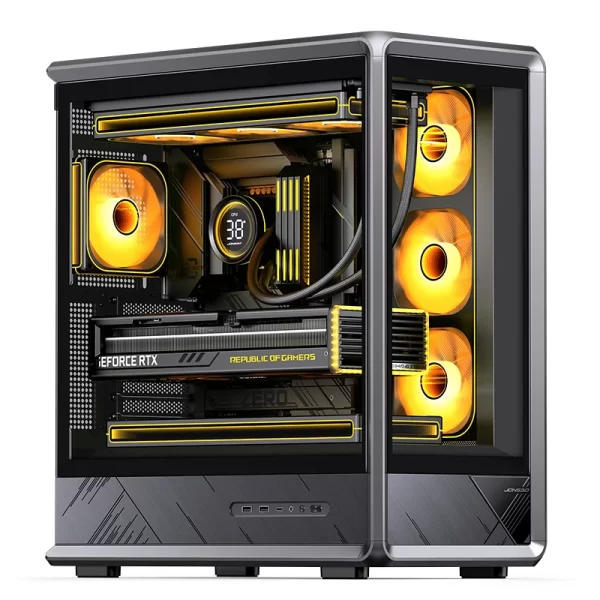 JONSBO D401 ATX Gaming PC Case Seaview Black.