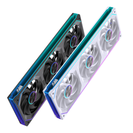 LOVINGCOOL Coherent LG Pro-360 PC Fan Digital Display Siamese Building Block ARGB Chassis Case Fan