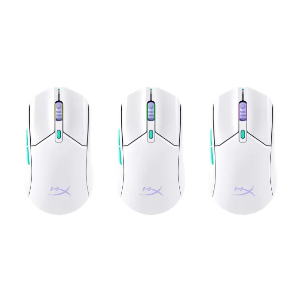 HyperX Pulsefire Haste 2 Core Wls Wireless Gaming Mouse (Wht/Grn/Pur)
