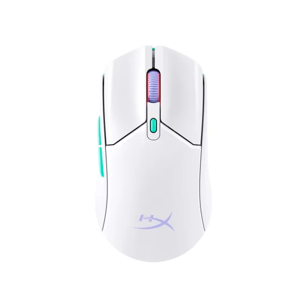 HyperX Pulsefire Haste 2 Core Wls Wireless Gaming Mouse (Wht/Grn/Pur)