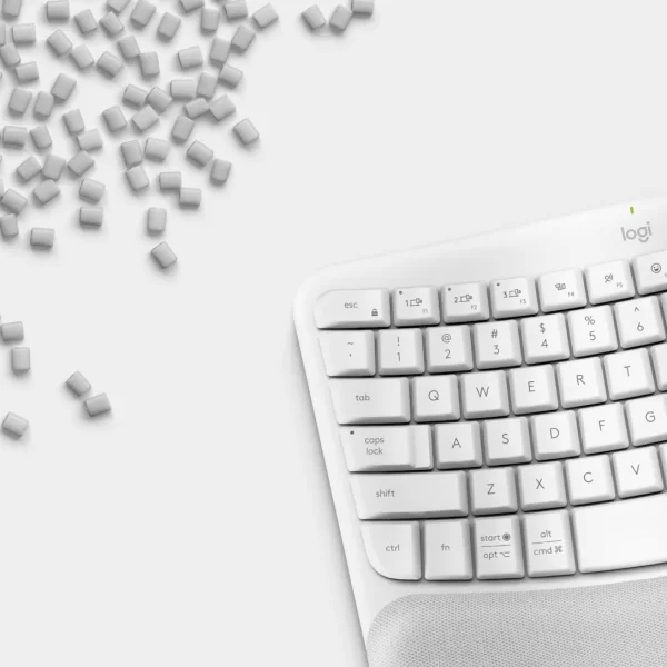 Logitech Wave Keys Wireless Ergonomic Keyboard (Off-White)