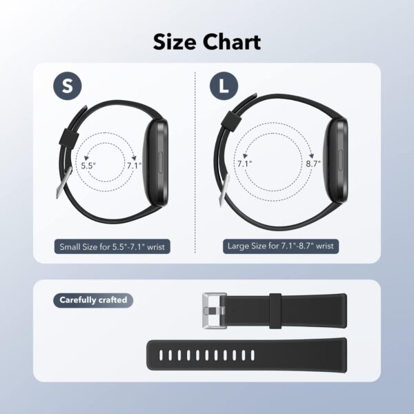 Fitbit Versa/Versa 2 / Versa Lite, Silicone Straps Band
