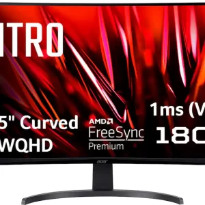 Acer Nitro EDB323QU Gaming 31.5" Curved WQHD 1440P 180Hz 1ms FreeSync Premium Gaming Monitor