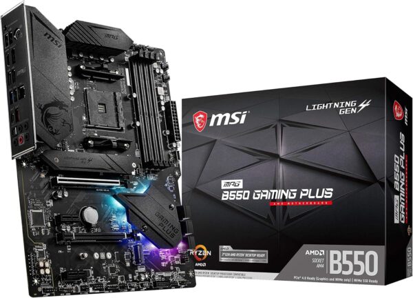 MSI MPG B550 GAMING PLUS V1 AM4 AMD ATX Gaming Motherboard.