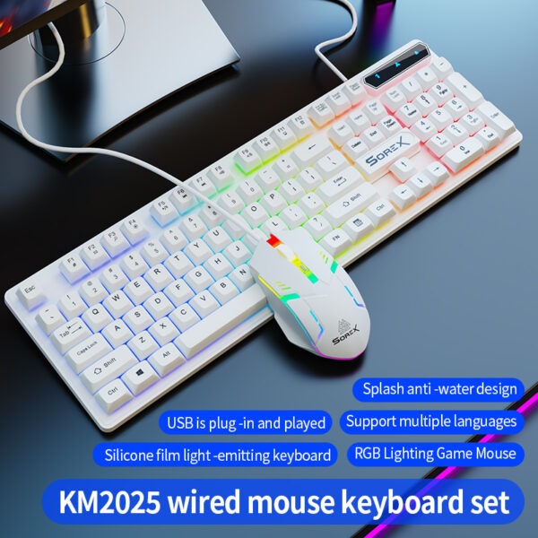 SOREX KM2025 Mechanical Wired Gaming Keyboard and Mouse Combo Rgb