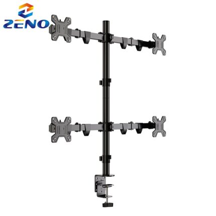 Zeno M624 Quad Stand Monitor Mount Arm Clamp Forex,Trading & Gaming Setup
