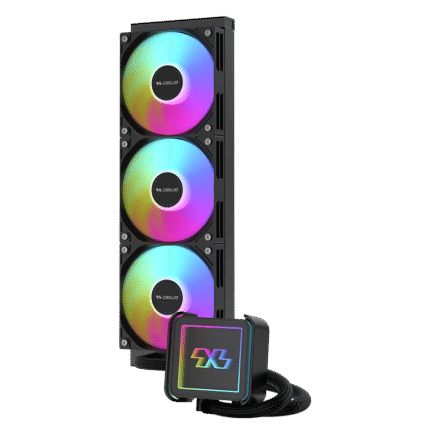 COOLLEO ICE Mirror 360 V2 TDP 300W ARGB AIO Liquid Cpu Cooler Black