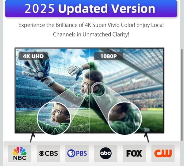 Indoor Digital TV Antenna for Smart TV 2025 Version