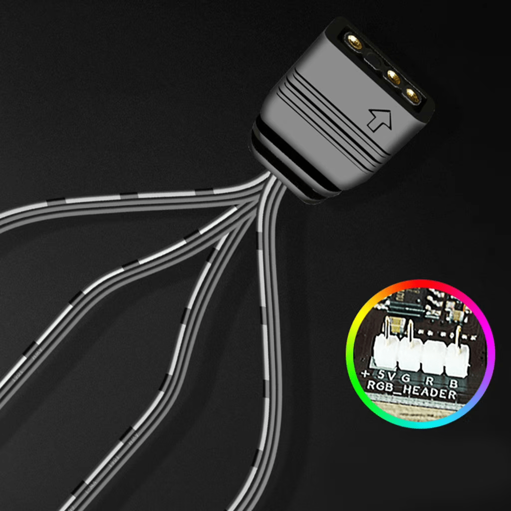 4 Way 5V Rgb 3pin ARGB Splitter Cable.