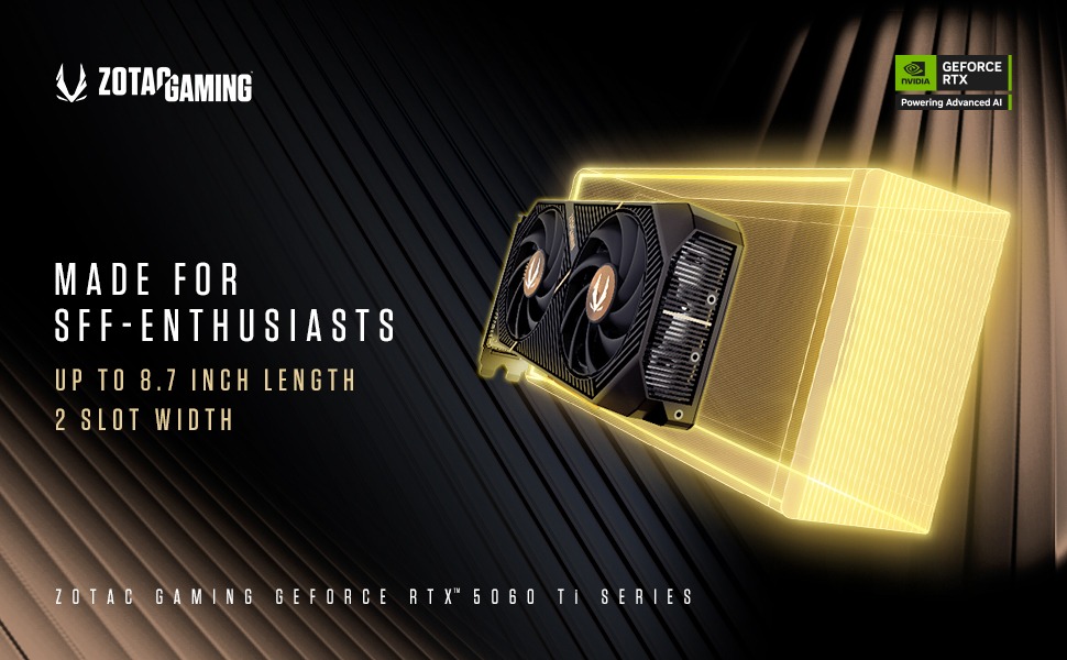 Zotac NVIDIA GeForce RTX 5060 Ti Twin Edge OC 16GB GDDR7 PCIe 5.0 Graphics Card