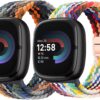 Fitbit Sense,Versa 3 4 Sports Smart Watch Strap Nylon Braided Loop Magnetic Buckle