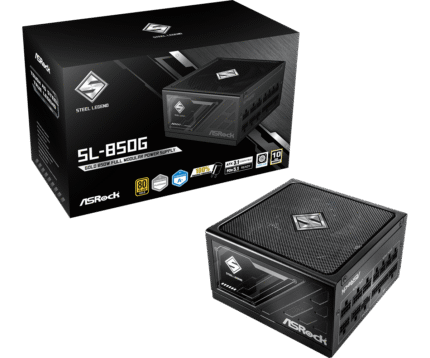 ASRock SL-850G 850 Watt 80 Plus Gold ATX 3.1 Fully Modular Power Supply.