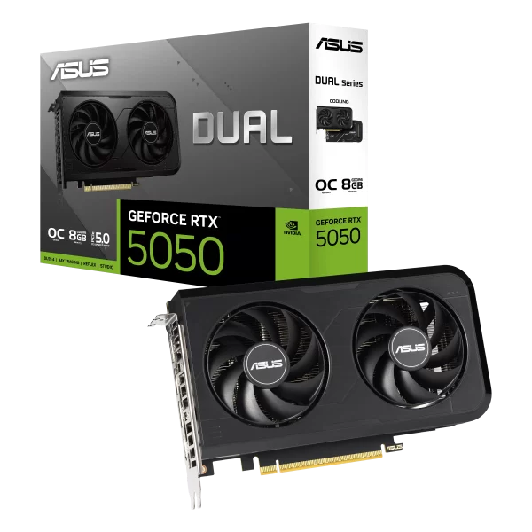ASUS NVIDIA GeForce RTX 5050 Dual OC 8GB GDDR6 PCIe 5.0 Graphics Card