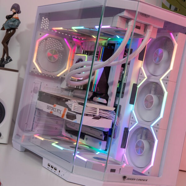 Jungle Leopard AS-01 Mid Tower Galaxy with 4 Fan Mid-Tower Computer Case
