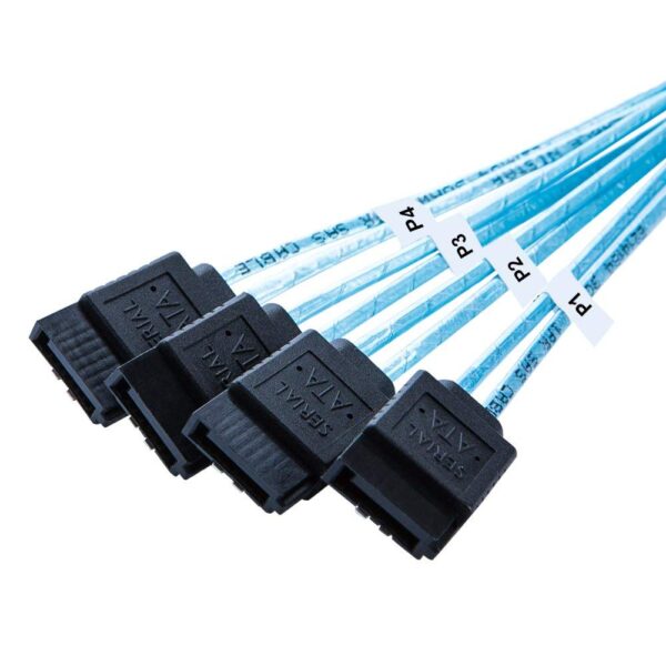 Mini SAS to SATA Cable: 0.5M SFF-8087 to SATA Forward Breakout Cable SFF8087 SAS Controller to Hard Drive
