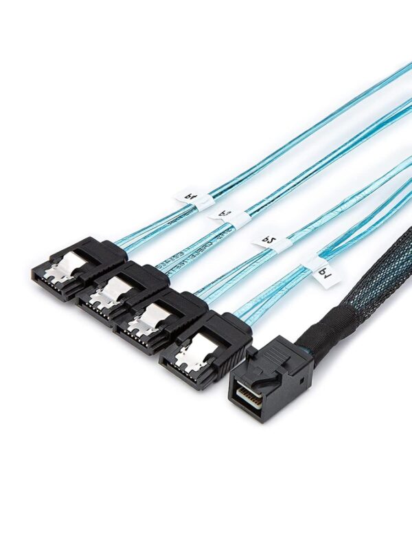 Mini SAS to SATA Cable: 0.5M SFF-8087 to SATA Forward Breakout Cable SFF8087 SAS Controller to Hard Drive