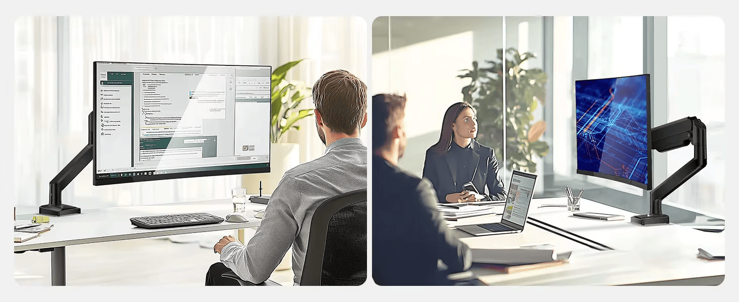 ZENO M623 Triple Monitor Desk Arm Mount 15″-27″ Screens