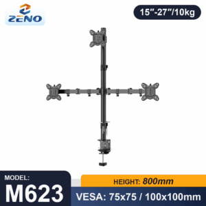 ZENO M623 Triple Monitor Desk Arm Mount 15″-27″ Screens