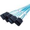 Mini SAS to SATA Cable: 0.5M SFF-8087 to SATA Forward Breakout Cable SFF8087 SAS Controller to Hard Drive
