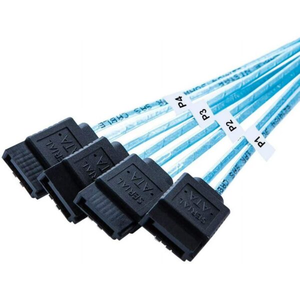 Mini SAS to SATA Cable: 0.5M SFF-8087 to SATA Forward Breakout Cable SFF8087 SAS Controller to Hard Drive