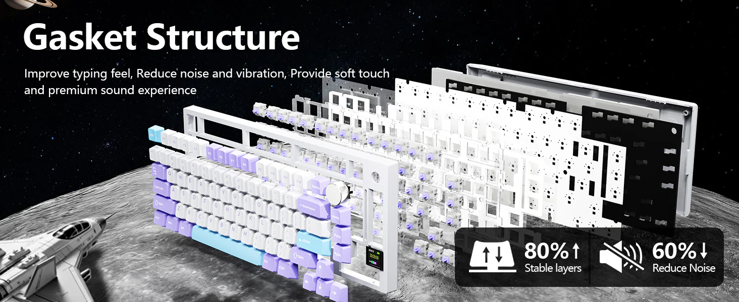 ATTACK SHARK X820 Ultra 75% Wireless Gaming Mechanical Keyboard