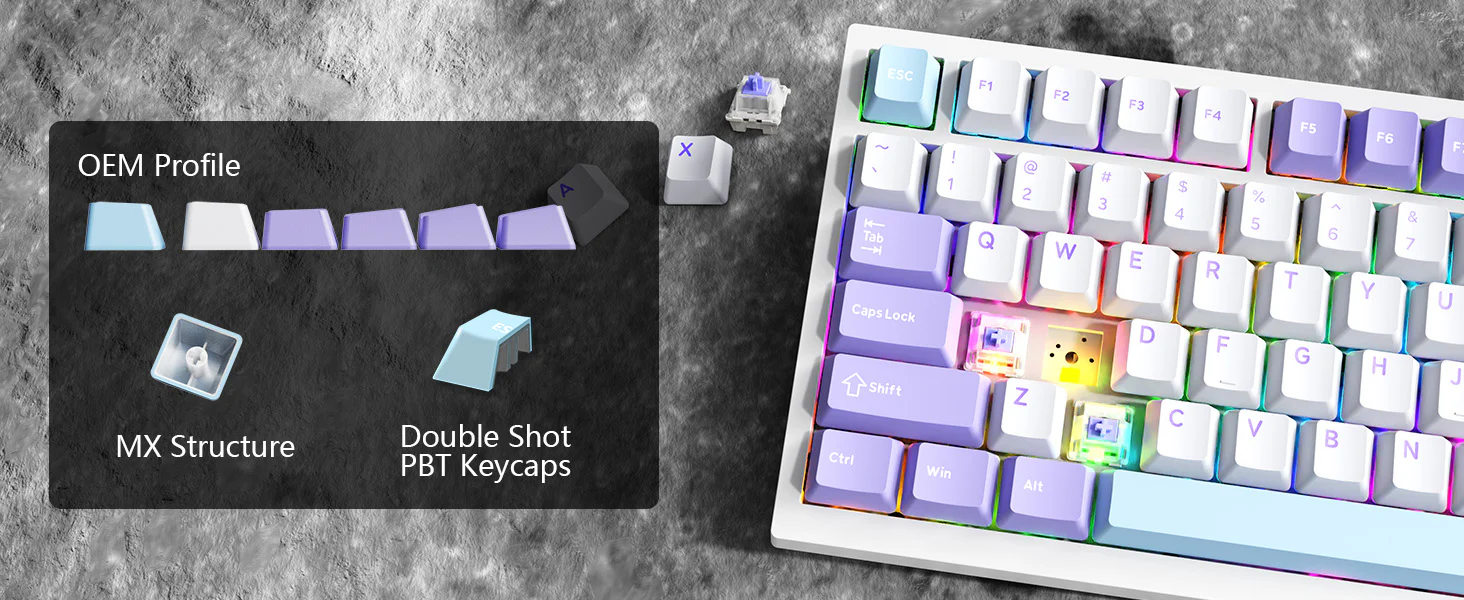 ATTACK SHARK X820 Ultra 75% Wireless Gaming Mechanical Keyboard