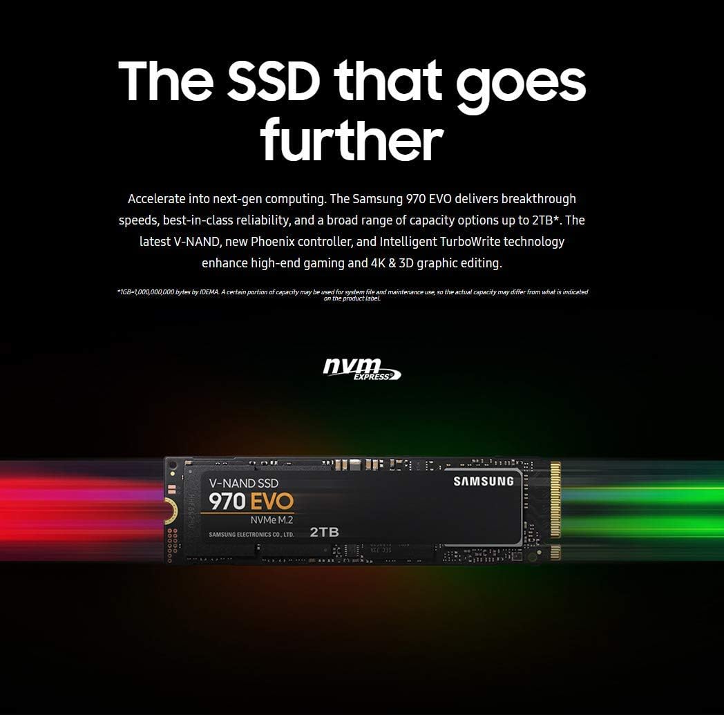 Samsung 1TB 970 EVO Plus NVMe M.2 Internal SSD