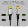 USB 3.1 Micro B to USB C Hard Drive Cables, 10 Gbps Data Transfer