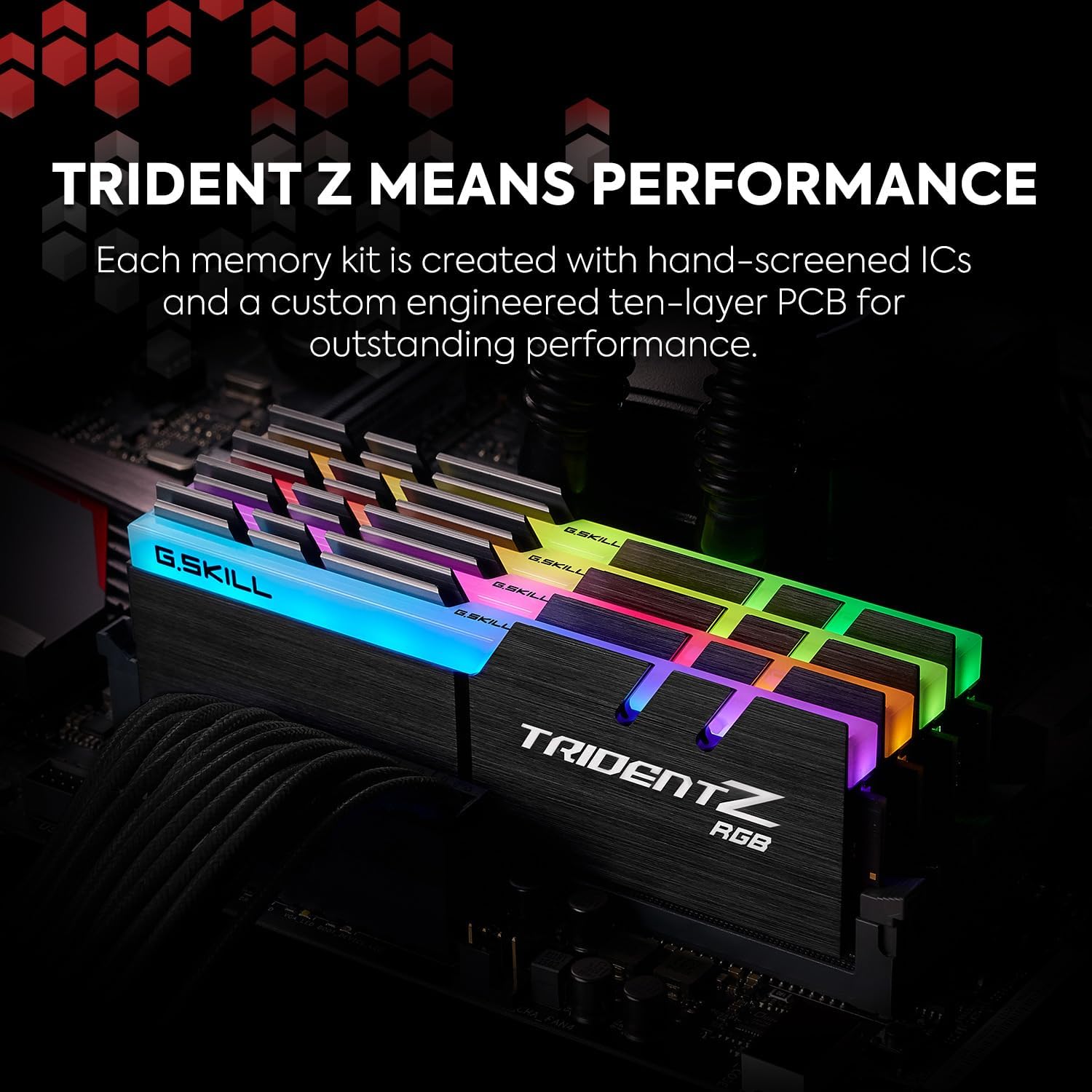 G.Skill Trident Z RGB 64GB (2 x 32GB) DDR4-3200 Memory Ram