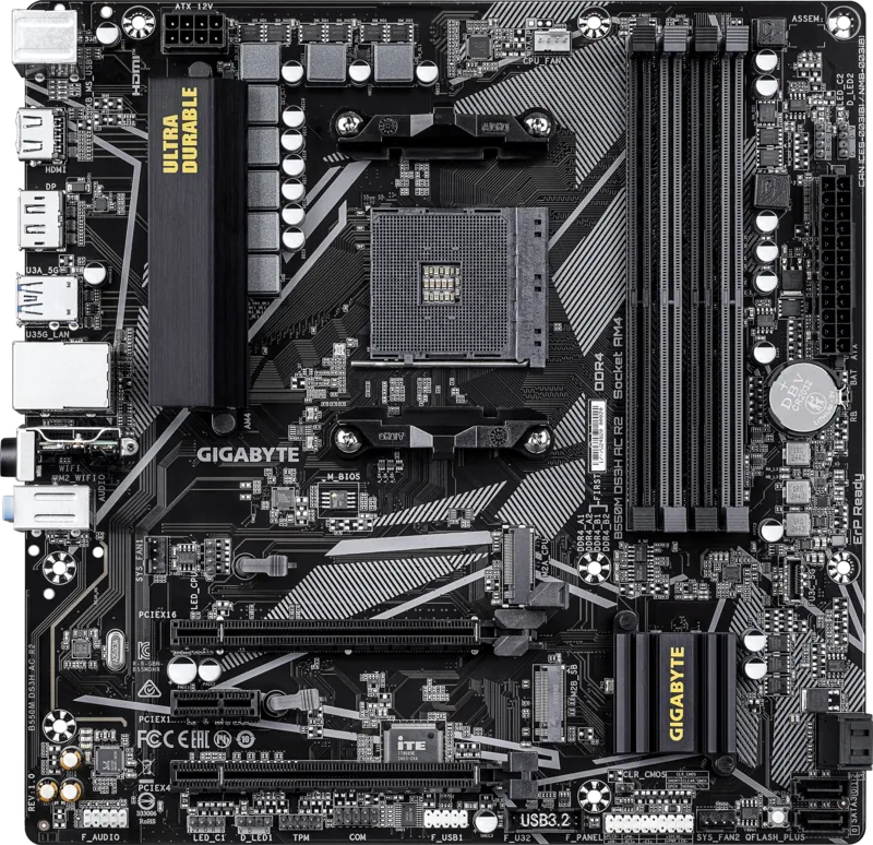 Gigabyte B550M DS3H AC R2 AMD AM4 microATX Motherboard