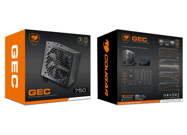 COUGAR GEC750 750W 80Plus Gold Fully Modular ATX Power Supply (White)