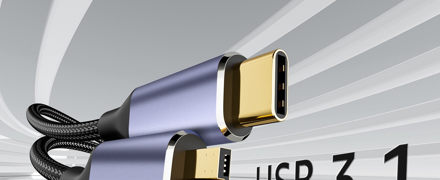 USB 3.1 Micro B to USB C Hard Drive Cables, 10 Gbps Data Transfer